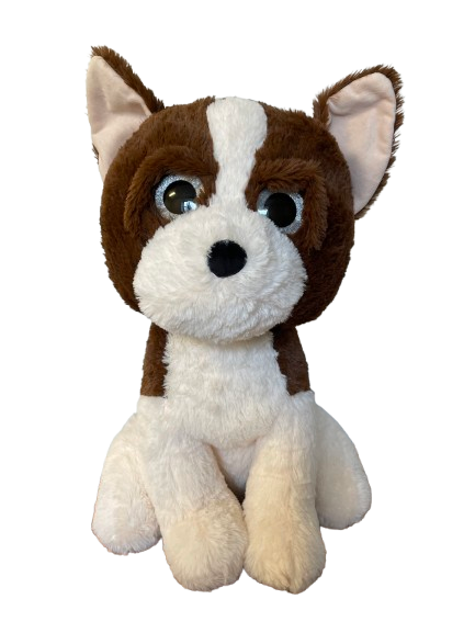 Mega plys hund, 58 cm siddende, Brun hund